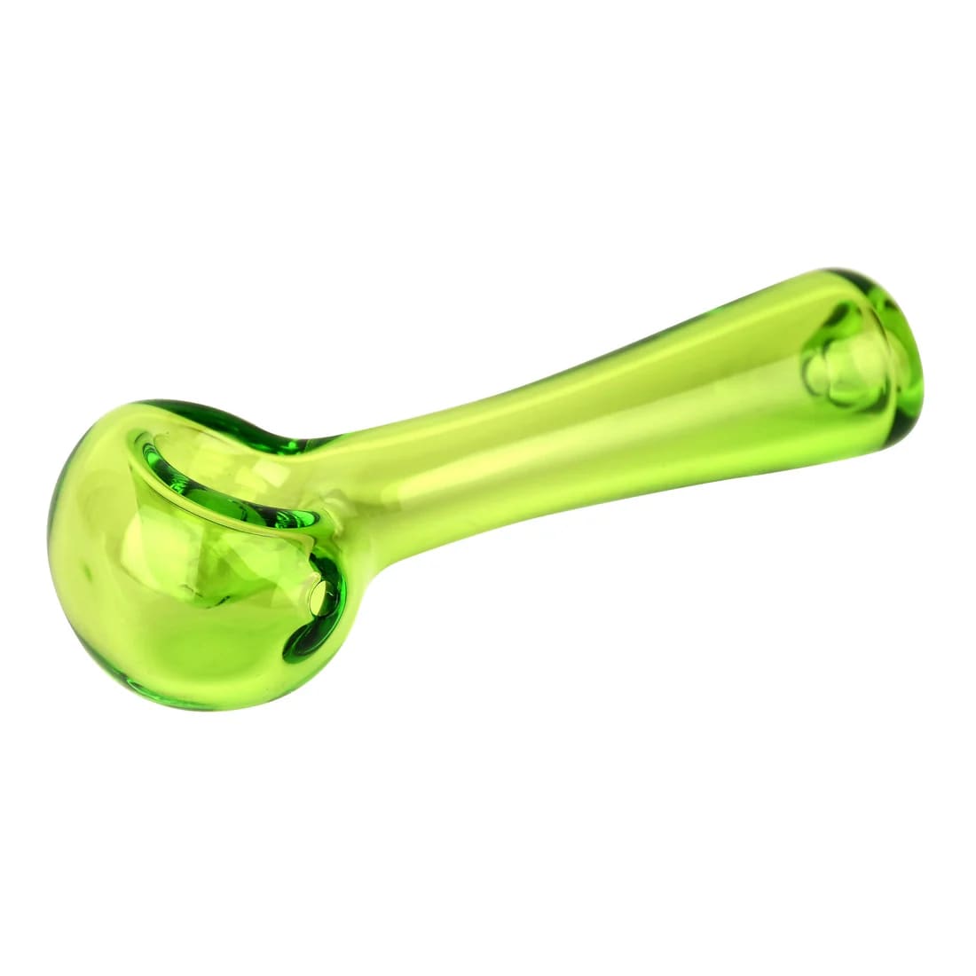 4.5" Solid Colour Spoon Hand Pipe - Lime Green