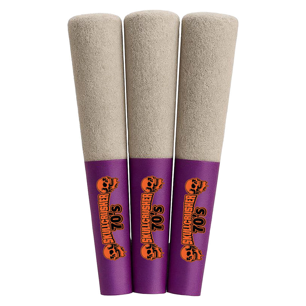 Skullcrusher 70's By RAD - Grape Quad Diamond Infused Pre-Roll 3x0.45g