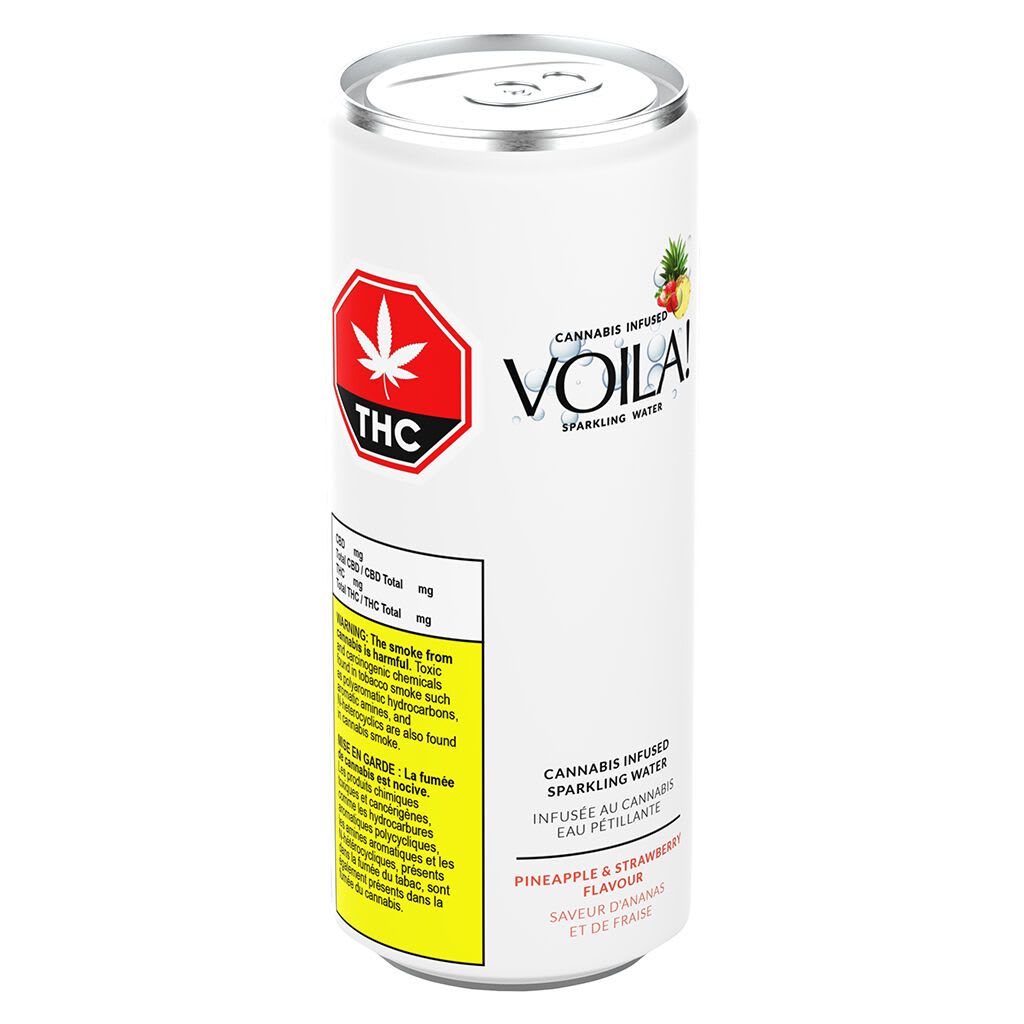 Voila! - Pineapple & Strawberry Cannabis-Infused Sparkling Water - 355ml