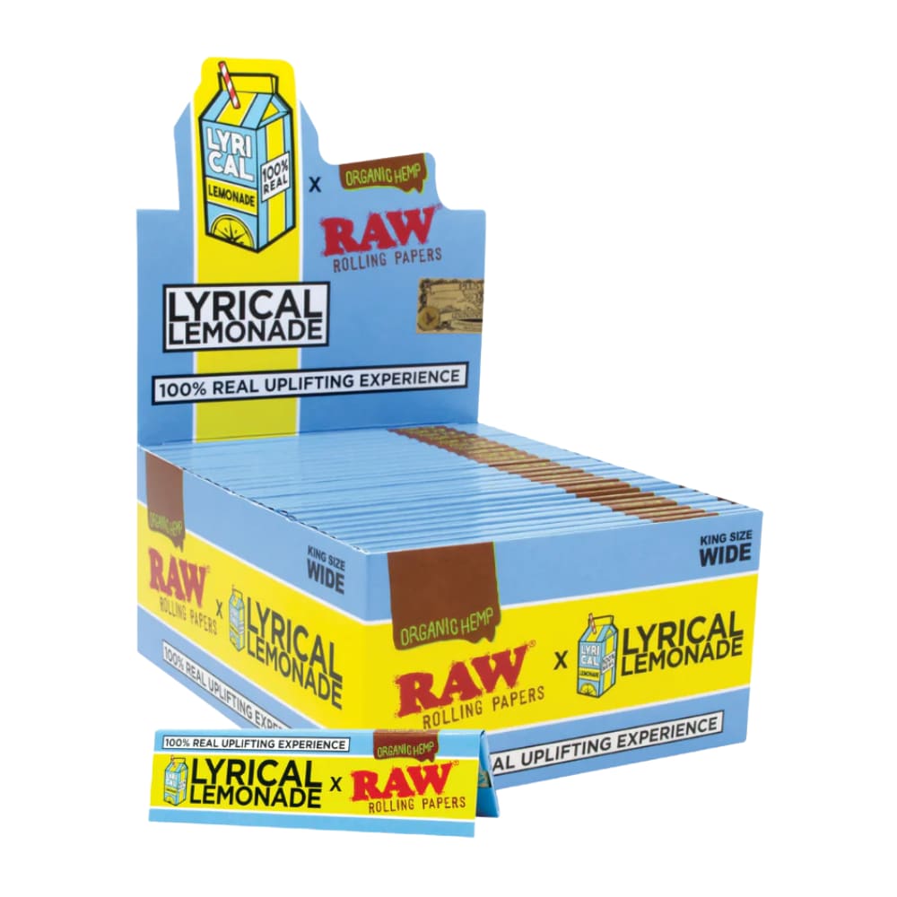 Raw X Lyrical Lemonade Organic Hemp KS Wide Rolling Paper