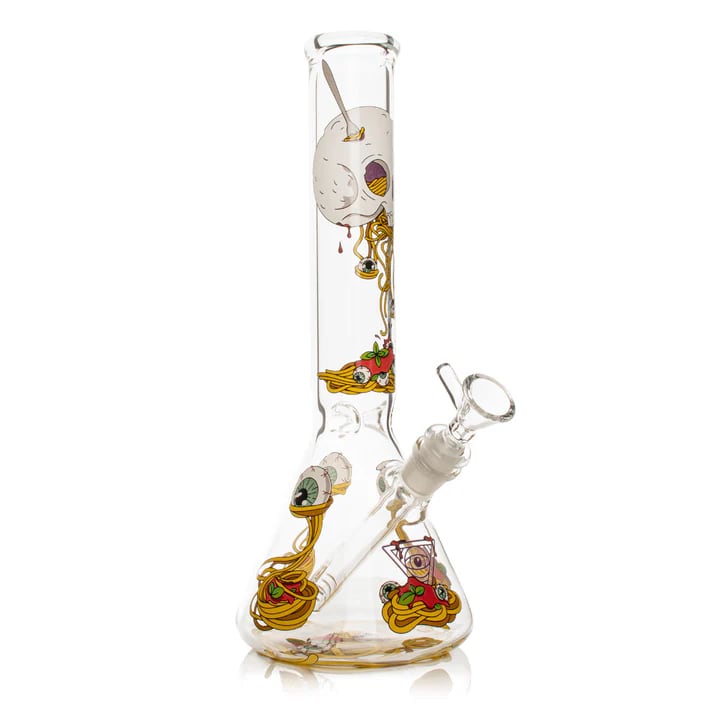 12" Spaghetti Skull Water Pipe