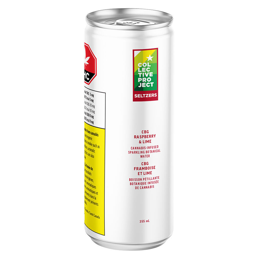Collective Project - CBG Raspberry & Lime Sparkling Botanical Water - 355ml