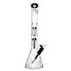 18 7mm Thick Wildwood Triple Chamber Beaker Base Water Pipe - Black