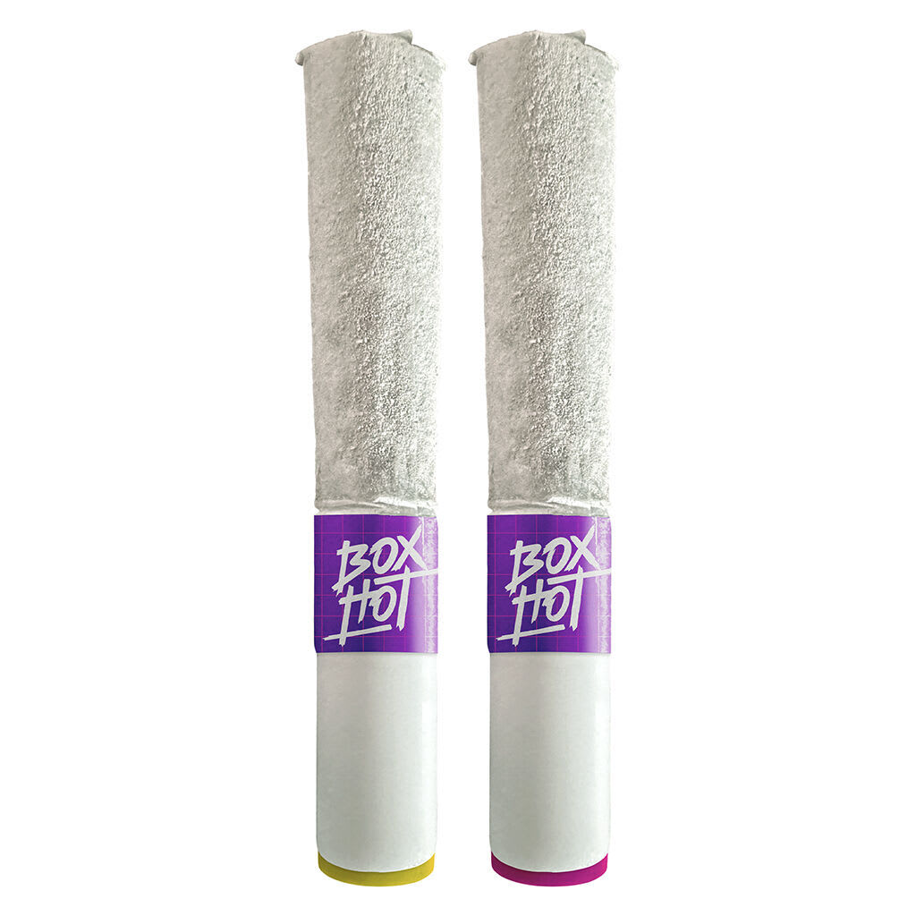 BOXHOT - Pear Herer + Strawberry Diesel THCa Coated Infused Pre-Roll - 2x1g