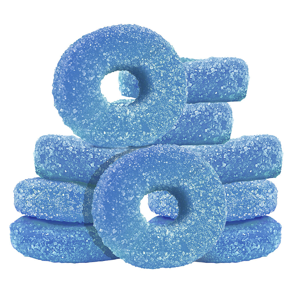 Olli O's - 100 THC Multipack Blue Raspberry Gummies 10x1 Pack Soft Chews