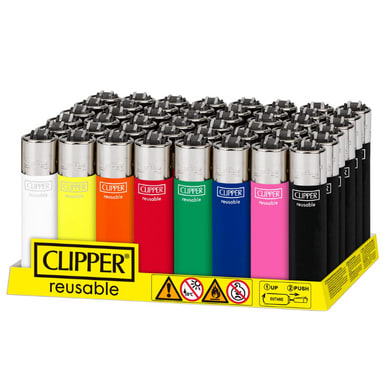 Clipper Steel Assorted Colors Lighters