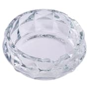 Exquisite Faceted Glass Ashtray - Crystal Clear - 5"