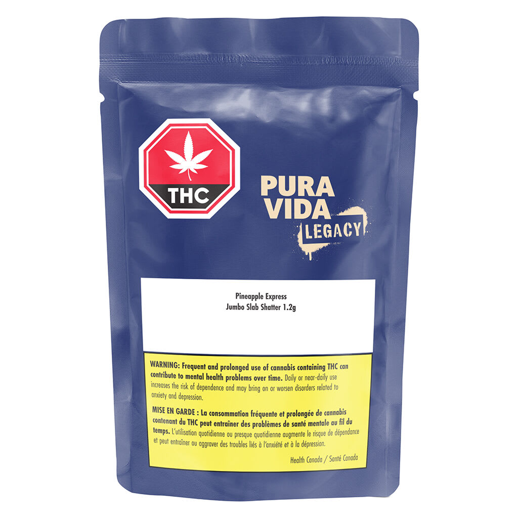 Pura Vida - Pineapple Express Jumbo Slab Shatter 1.2g Shatter