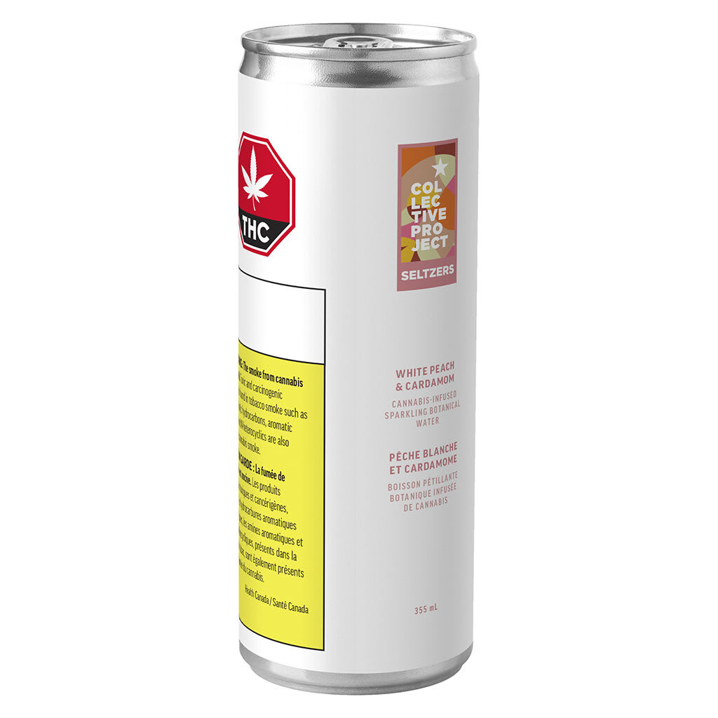 Collective Project - White Peach & Cardamom Sparkling Botanical Water 355ml