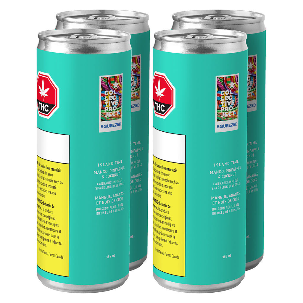 Collective Project - Island Time (Mango Pineapple & Coconut) Sparkling Juice 4x355ml