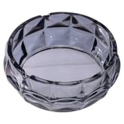 Exquisite Faceted Glass Ashtray - Clear Smoke - 6"